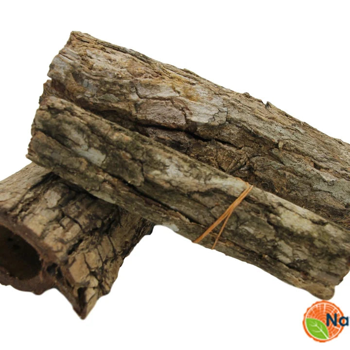 Ceramic Nature Catappa Bark Tube (1x Piece)