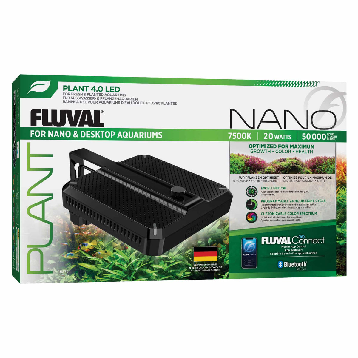 Fluval Plant 4.0 Nano LED Aquarium Light – 20W Smart Full-Spectrum