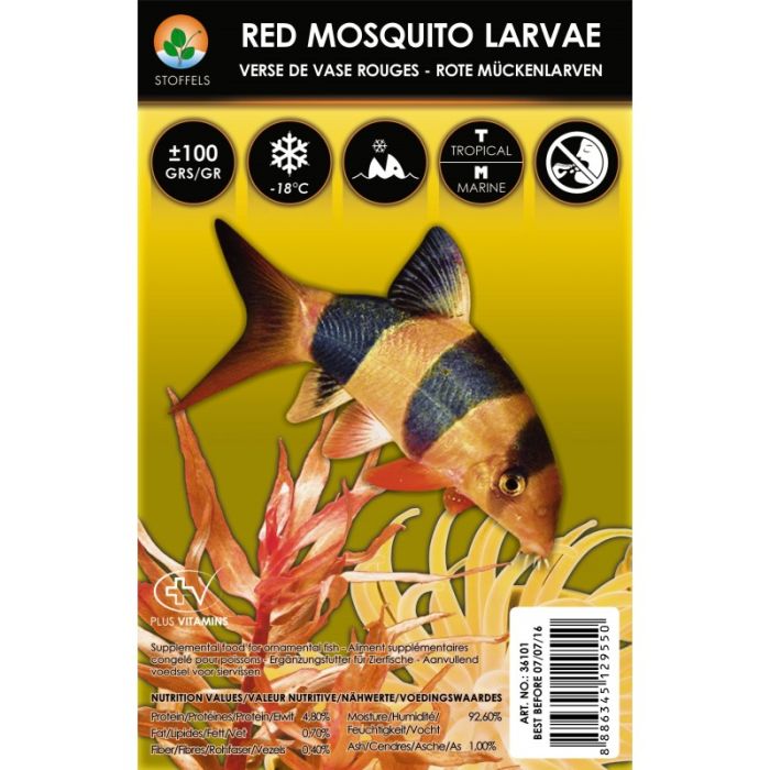 Stoffels Red Mosquito Larvae, 100 g - Blister